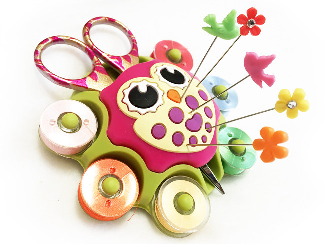 Cartoon Seven Stars Ladybug Cat Owl Desktop Wall Dual-use Pendulum home Containing Needle Insert Needle seat