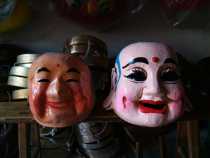 Mask Big Head Buddha Mask Lion Dance Laughing Buddha Mask·Foshan Lion Dance Supplies