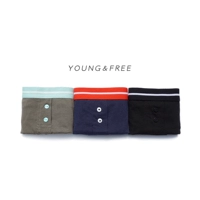 Quần lót nam đẹp trai t đôi nút cotton phong cách Nhật Bản đồ lót nữ Unisex * cùng một đoạn đồ lót nữ góc bốn góc - Vòng eo thấp quan lot