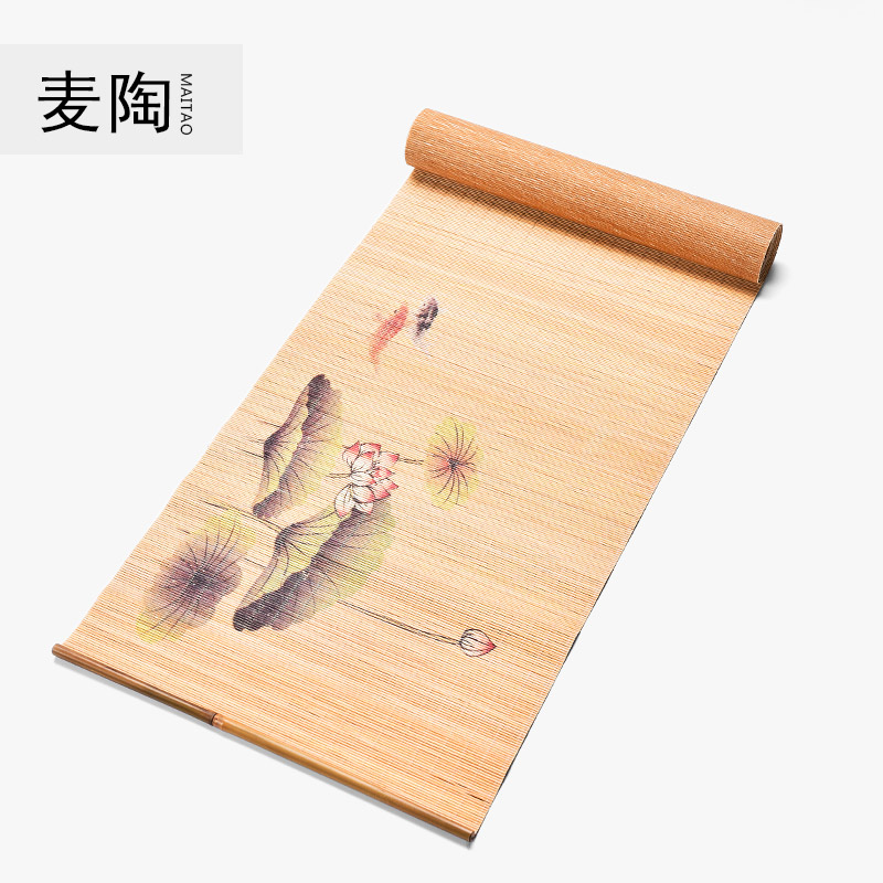 MaiTao bamboo bamboo mat zen tea table flag checking bamboo mat curtain dry mercifully tea table flag tea tea accessories