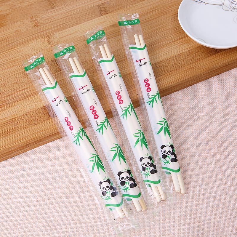 Disposable chopsticks Tableware Convenient chopsticks Natural bamboo chopsticks with toothpicks Double round chopsticks Independent packaging Sanitary chopsticks set