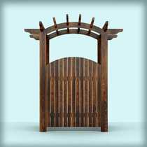 Guangxi Nanning outdoor anti-corrosion wood fence carbonized wood fence anti-corrosion wood door fence floor