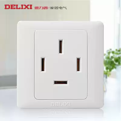 Delixi switch socket panel three-phase four-wire central air conditioning socket four-hole 25A three high power