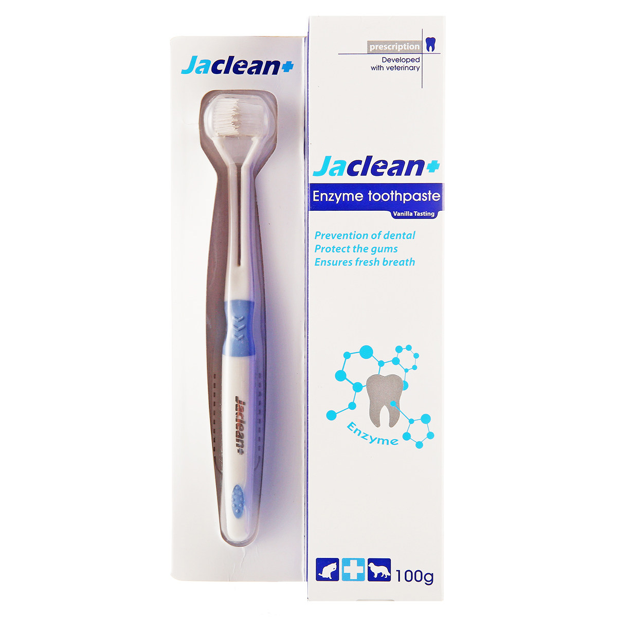 波奇网 宠物清洁用品雅各仕清除牙垢溶解牙斑 酵素牙膏套装100g