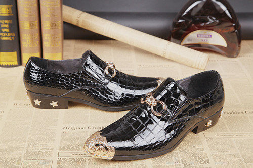 New gold shoes and shoes youth trend daily male leather shoes business leisure shoes breathable hairstyle men's shoes