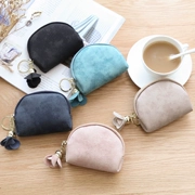 Nicole Bonnie Scrub Soft Leather Ladies Purse Mini Zipper Coin Purse Dễ thương Hàn Quốc Nhỏ Fresh Coin Coin