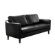 Nordic phòng căn hộ khách nhỏ với ghế sofa da đen hiện đại nhỏ gọn đôi nội thất văn phòng bộ ba ghế sofa da kết hợp - Ghế sô pha