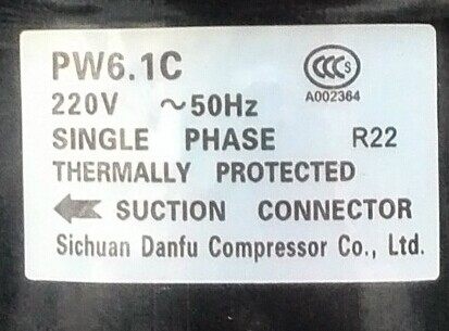 Danfu piston refrigeration compressor Refrigerator compressor PW6 1C air conditioning compressor R22