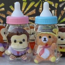 Oversized transparent bottle Piggy bank Easy Bear Monkey Big White Rogue Rabbit piggy Bank Six life day gifts