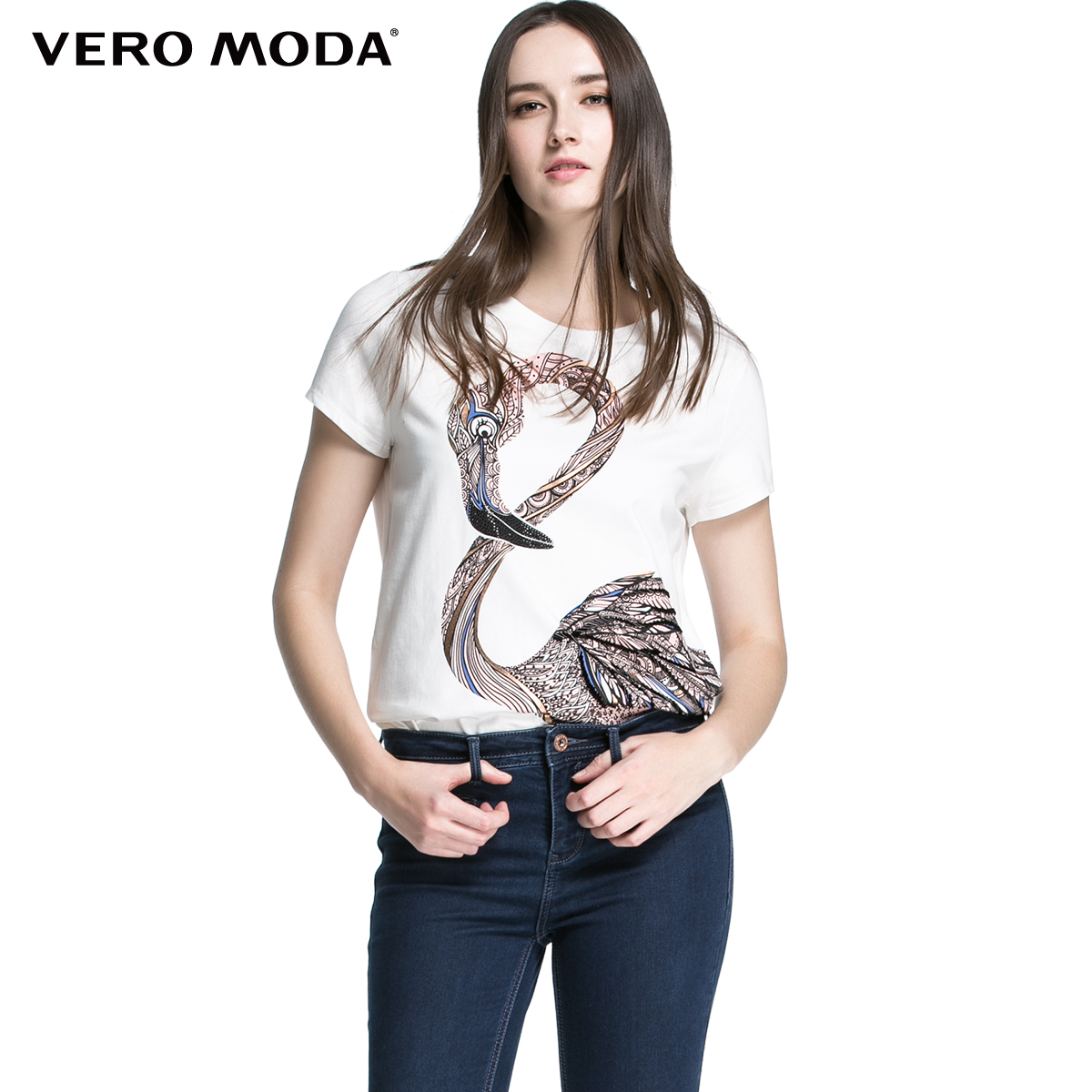 Vero Moda火烈鸟手工装饰短袖T恤|316201028