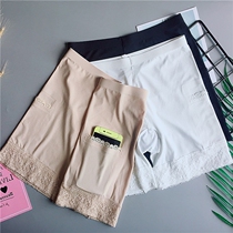 Pocket-free safety pants anti-light female summer ice silk thin breathable lace lace wear three-point bottoming shorts