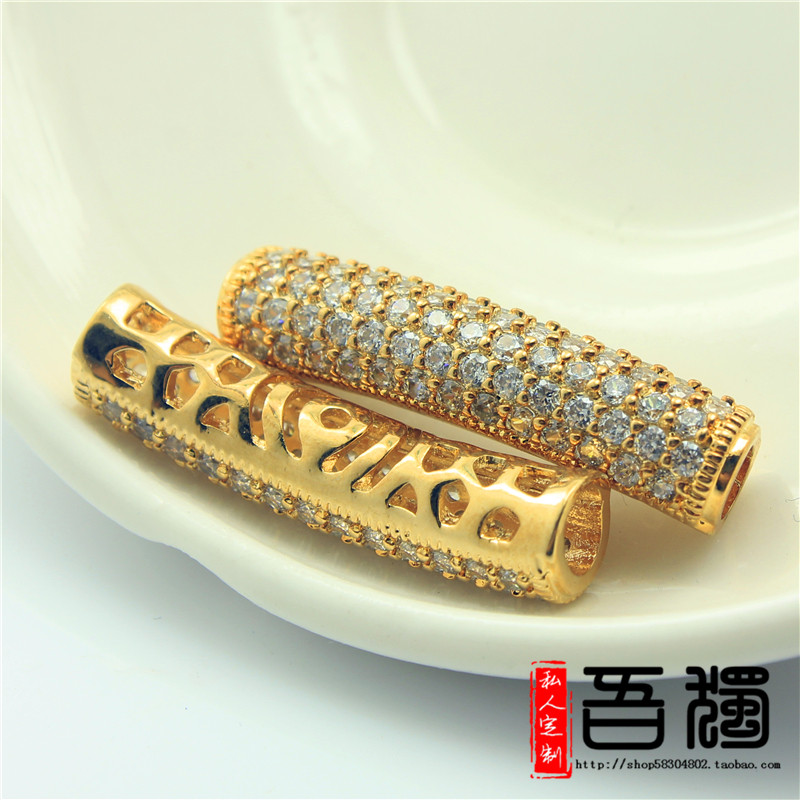 DIY Ornament Materials Handmade Crystal Handmade Necklace Gilded Accessories Micro-Inlaid Full Drilling Syphon