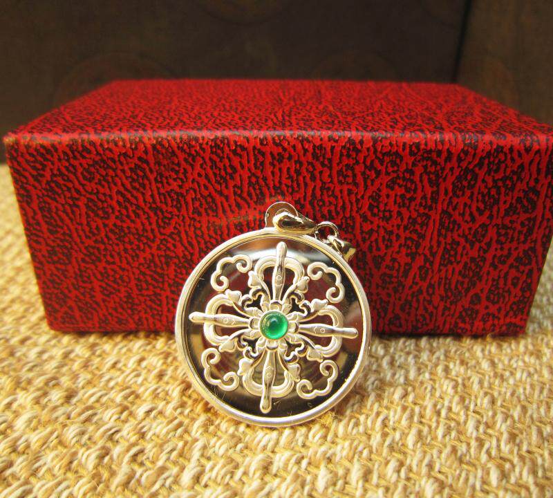 Buddhist Cross Diamond Pestle Descending Magic Pestle Pendant Thai Silver Necklace Pendant Pure Silver Diamond Pestle Pendant