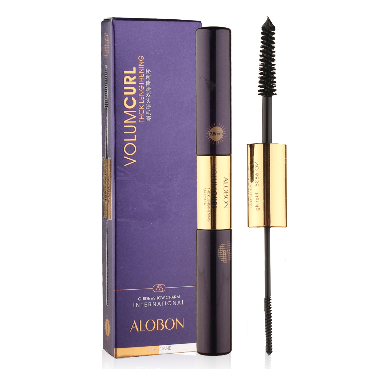 AloBon/雅邦 秘密修睫双头睫毛膏4mlx2细密组合 精细美睫