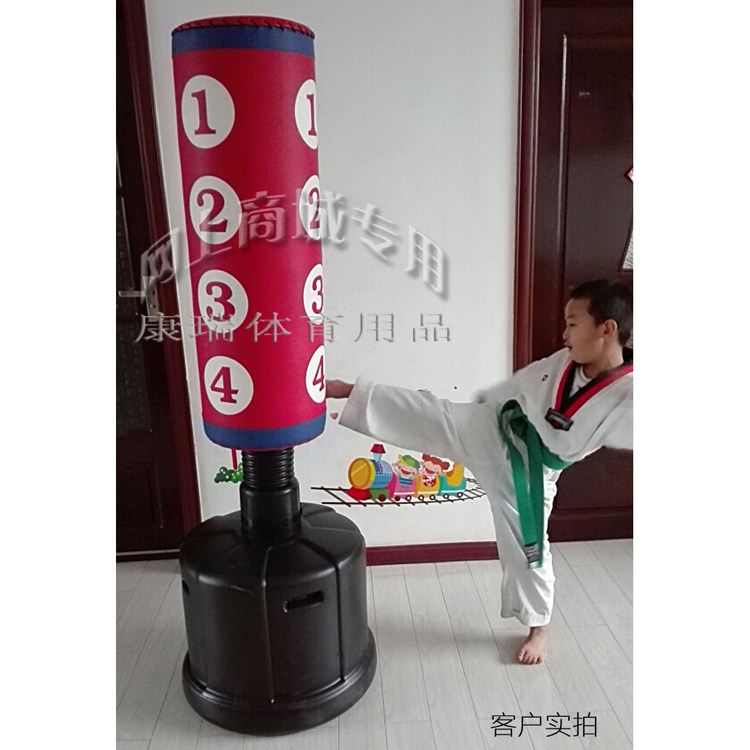 KSA644 Boxing Sandbag Target Martial Arts Tap Sanda Muay Thai Boxing Sandbag Base Water Injection Vertical Floor Free Installation