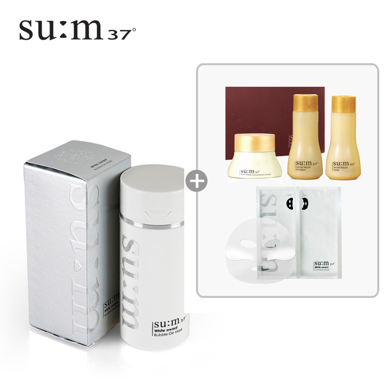 韩国LG直邮su:m37/苏秘 美白泡沫DE面膜 100ml 泡沫细腻 深层清洁