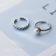 Love Lodge S925 Nhẫn bạc Nữ Thái Bạc Retro Twist Open Ring Thời trang Quốc gia Dệt vòng đơn Nhẫn