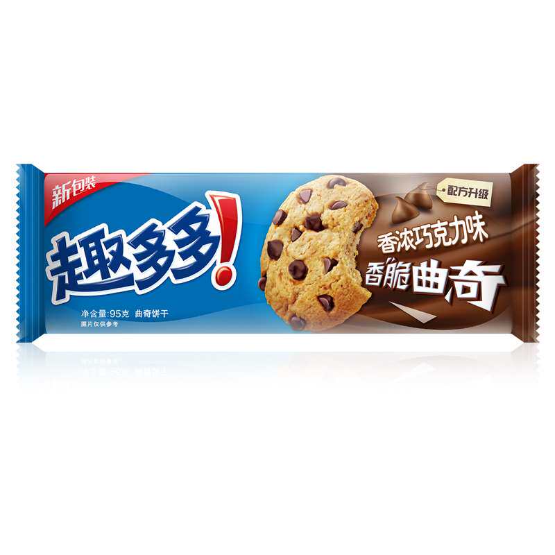 【苏宁易购】趣多多巧克力味曲奇饼干（经典巧克力原味）95g/袋