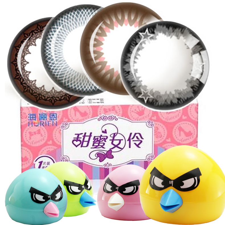 买2送④ 海俪恩美瞳半年隐形近视眼镜标准大小直径混血美曈1片TF