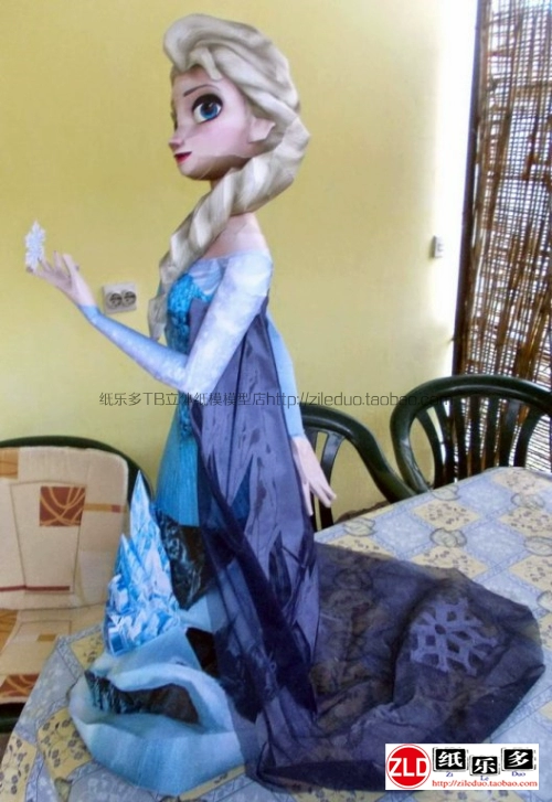 Giấy Rado Disney Princess Series Frozen Aisha Anime Doll Mô hình giấy 3D - Chế độ tĩnh