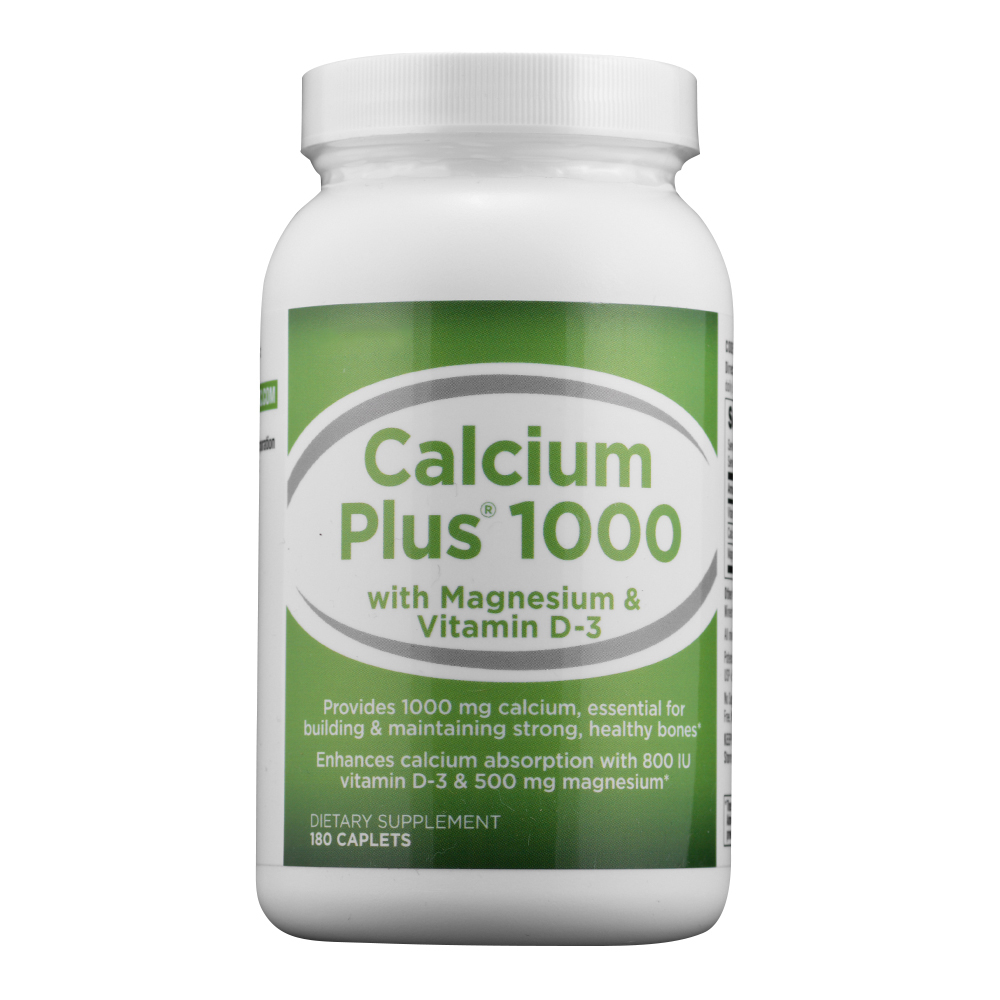 美国直邮 GNC 钙镁片 Calcium Plus 1000 含钙镁维生素D3 180片