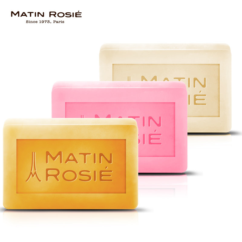 法国原装进口牛奶蜂蜜手工皂玫瑰精油香皂洁面皂 90g*3块组合套装