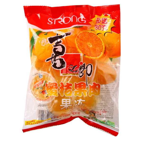 1号店喜之郎蜜桔果肉果冻小袋240g/袋 果冻布丁休闲零食小吃正品
