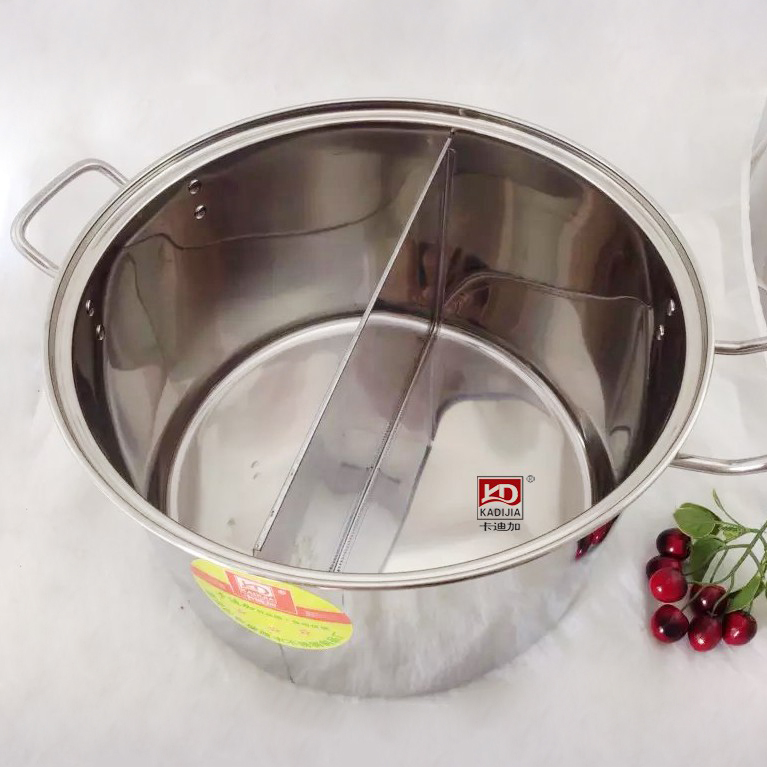 Stainless steel Mandarin duck pot with grid soup pot thickened and deepened with lid Hot Pot Pot Pot cooking noodle pot cooking dumpling Pot Pot Pot Pot