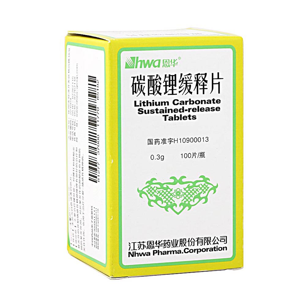 HWA/恩华 碳酸锂缓释片 0.3g*100片*1瓶/盒