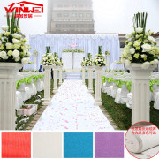 Trắng Wedding Carpet Tím Xanh Xanh Xám Đen Stage Triển lãm Red Carpet Disposable Carpet Wedding Triển lãm