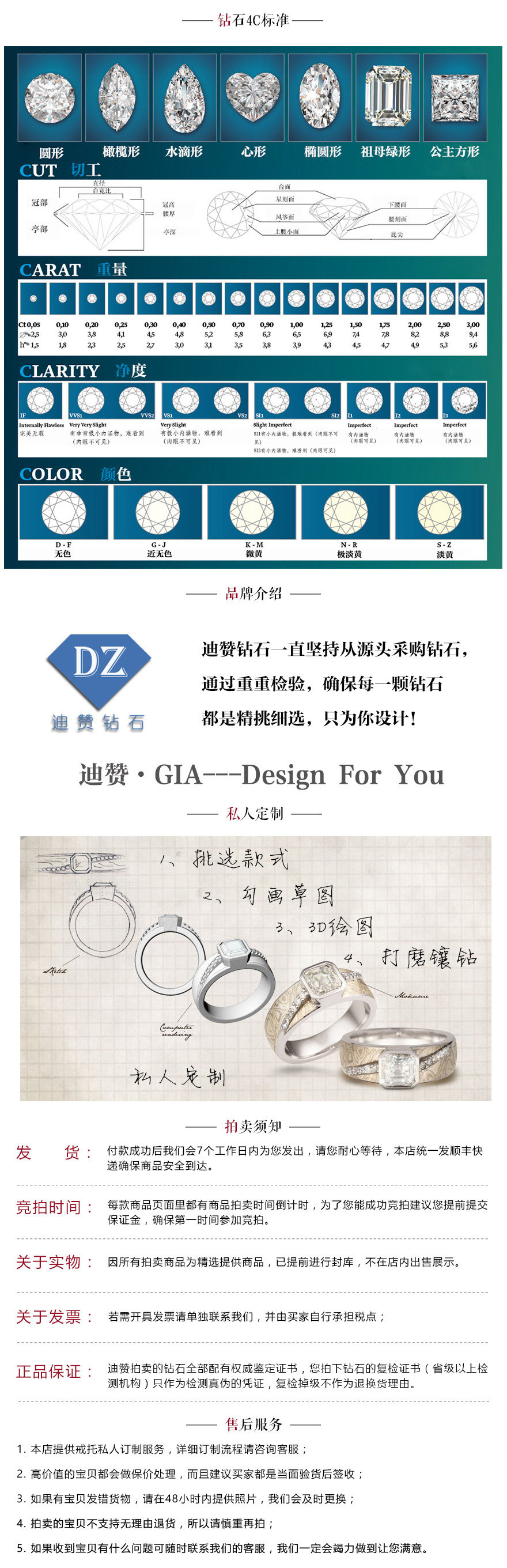 迪赞gia 1.00克拉 j色 vs1净度 垫形钻石qer
