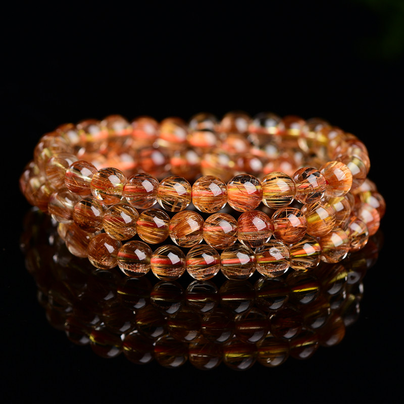 42 19g natural copper bar hair multi-circle hand chisel, cat's eye effect, good crystal