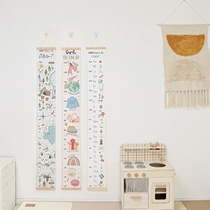 Wallpaper hanging ruler system cartoon height measurement height animal Nordic wall decoration childrens kindergarten ruler