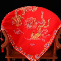 Xipa red hijab wedding brides head covering Chinese embroidery flower high-end heavy industry Xiuhe clothing red gauze hijab red