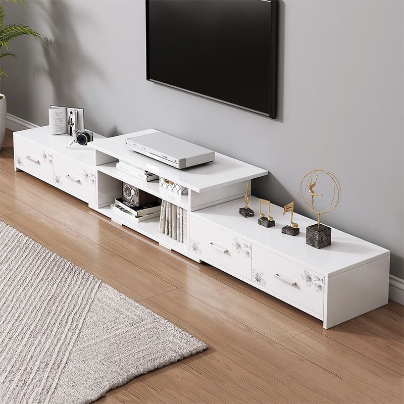 New telescopic TV cabinet new Nordic minimalist modern little Euser-style living room bedroom Easy small TV-Taobao