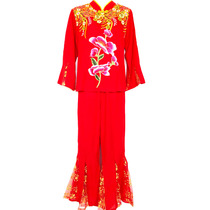 2022 New Yangko Costumes Middle-aged and Elderly Waist Drum Costumes Fan Dance Performance Costumes National Dance Square Dance Performance Costumes