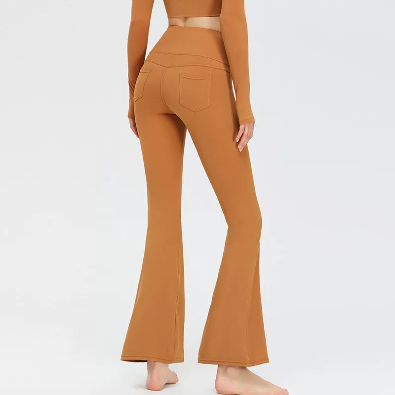 (Cross-border trading), autumn flared trousers for yoga, sports yoga clothing, uniform, underwear for hips shape correction for gym, high waist