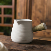 Chaozhou ceramic white clay jar side n tea boiler charcoal fire roasted milk tea special original ore clay soda glaze brewing tea