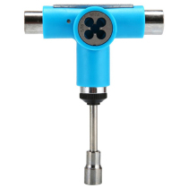 Semi-automatic skateboard tool with die can repair bridges and threads. It can be hung upside down on the bridge with KRVUX.