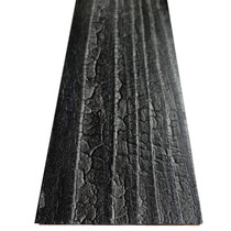 Deep carbonized wood cracks retro fire wood board black charcoal board solid wood log decorative background wall ceiling