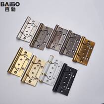 New slot-free hinge wooden door stainless steel hinge door thickened 3 0 hinge 4 inch bearing silent folding