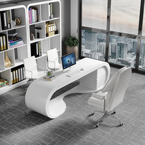 Painted boss desk atmospheric president manager desk fashionable and creative desk executive desk simple modern light luxury desk
