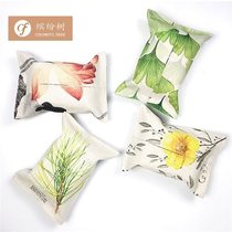 Fabric tissue box set for home use 100% cotton living room y napkin paper towel set restaurant tissue bag car use