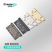 Hinge hinge stainless steel 304 thickened hydraulic invisible door hinge bathroom door swing hinge folding