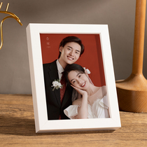 Solid wood table photo i frame wedding frame l family photo photo retro painting gauze hanging wall custom lettering wash ogo