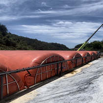 Biogaz plante complète équipement ferme de porc ferme avec film noir milieu rural de stockage de gaz sac de stockage de boue rouge biogaz