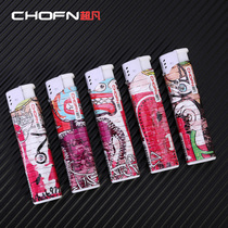 Superfan 50 disposable windproof lighter customised to make printed word home common electronic lighter