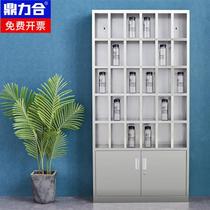 Sufa Dinglihe 304 stainless steel water cup cabinet employee tea cup G storage cabinet factory workshop multi-grid locker