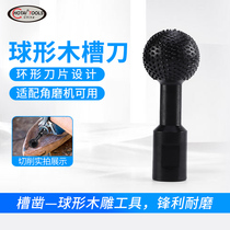 Spherical woodworking wood carving tools wood groove knife q angle grinder accessories grinding head wood friend grinding making spoon pit file