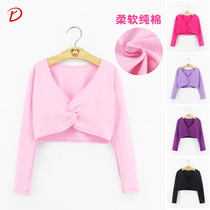 New childrens dance clothes tops practice clothes spring and autumn coats shawls girls vests blouses cardigans